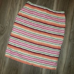 Talbots Linen Striped Pencil Skirt